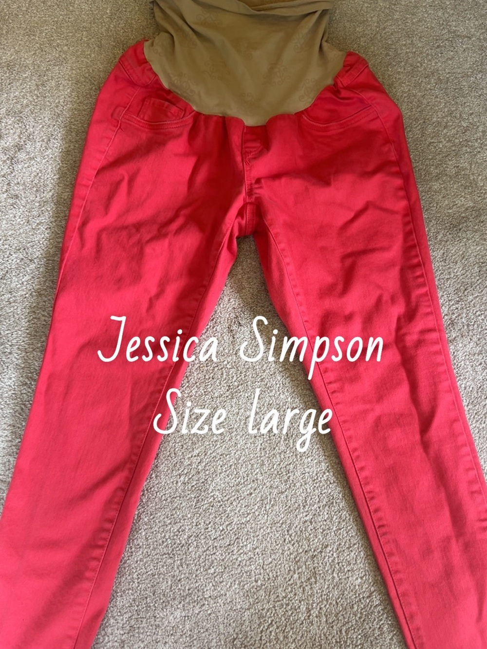 Jessica Simpson Hot Pink Skinny Maternity Jeans